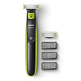 Philips QP2520/30 OneBlade - Recortador de barba, recorta, perfila y afeita, recargable