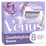 Gillette Venus ComfortGlide Breeze Cuchillas de Afeitar Mujer para Maquinilla de Depilación, Paquete de 8 Cuchillas de Recambio