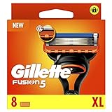 Gillette Fusion 5 Cuchillas de Afeitar Hombre, Paquete de 8 Cuchillas de Recambio (el embalaje puede variar)